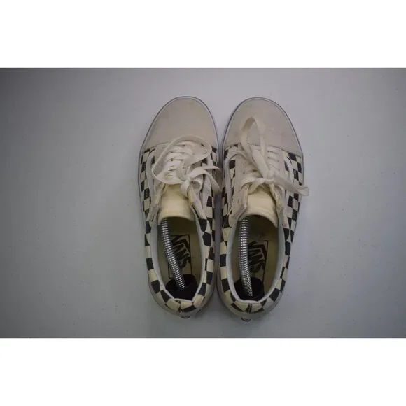 Vans Old Skool White Checkered Sneakers Womens Size 7.5 - Picture 3 of 11